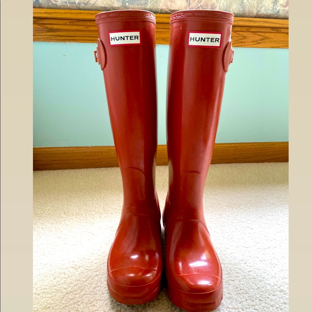 Fire Engine Red Hunter Rain Boots